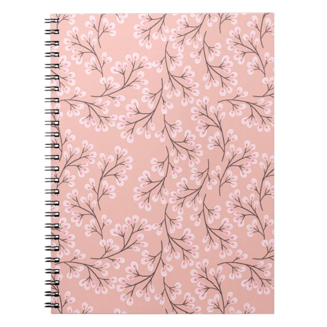 Carnet fleur de cerisier sur pêche (Devant)