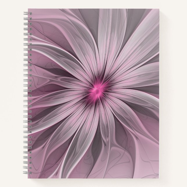 Carnet Fleur de fantaisie Art fractal floral abstrait de  (Devant)
