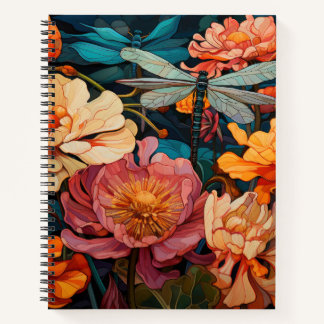 Carnet Fleur de libellules