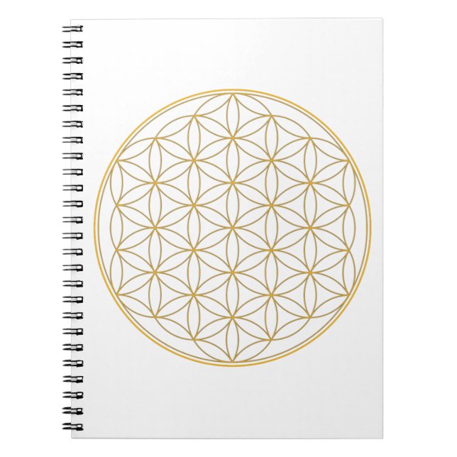 Carnet Fleur de ligne d'or de la vie (Devant)