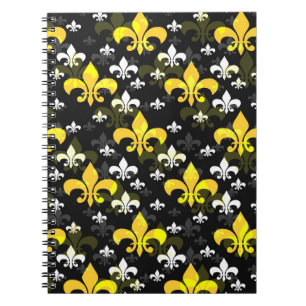 Carnet Fleur De Lis Blanc Jaune