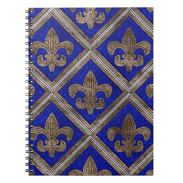 Carnet Fleur-de-lis mosaic tile pattern (Devant)