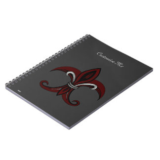 Carnet Fleur de Lis Red