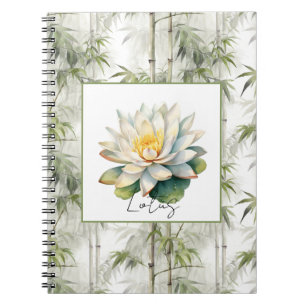 Carnet Fleur de Lotus Bambou  