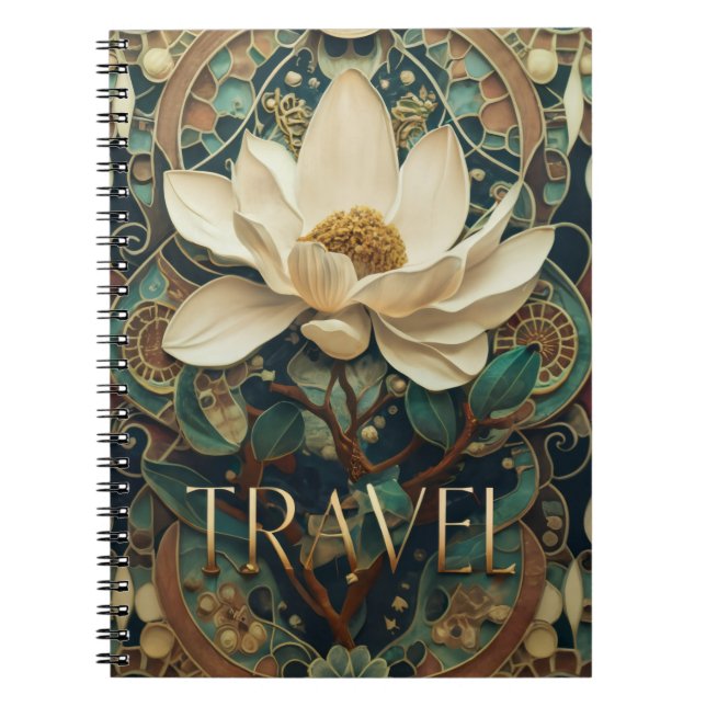 Carnet Fleur de lotus élégante  (Devant)