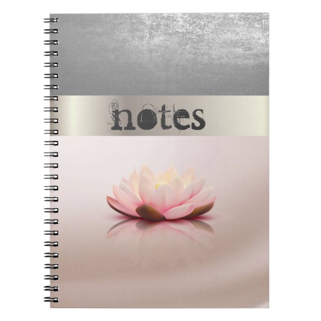 Carnet Fleur de lotus élégante et stylée (Devant)