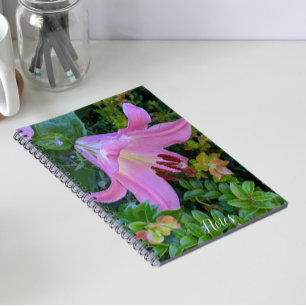 Carnet Fleur de lys rose