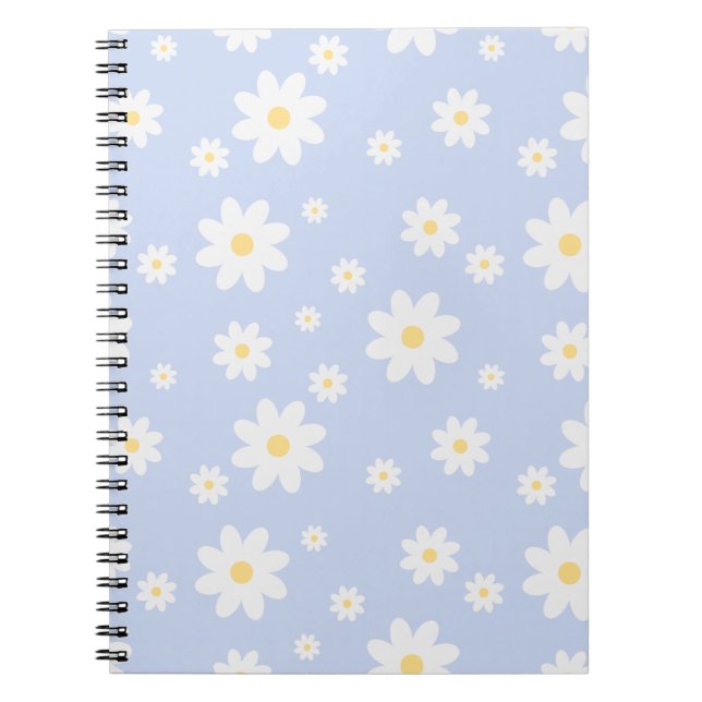 Carnet Fleur de marguerite blanche classique (Devant)