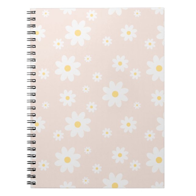 Carnet Fleur de marguerite blanche classique (Devant)
