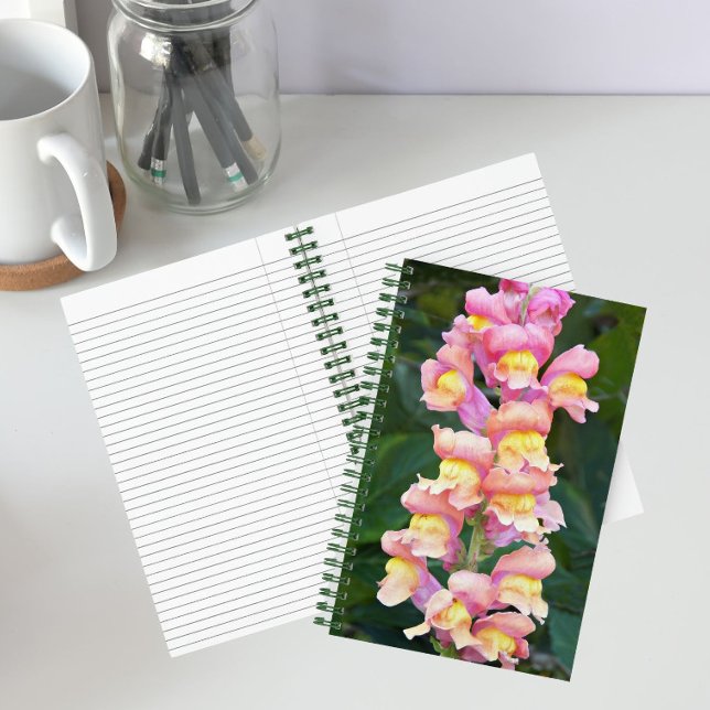 Carnet Fleur de muflier rose et jaune (In Situ)