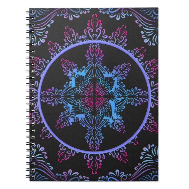 Carnet Fleur de nuit Mandala (Devant)