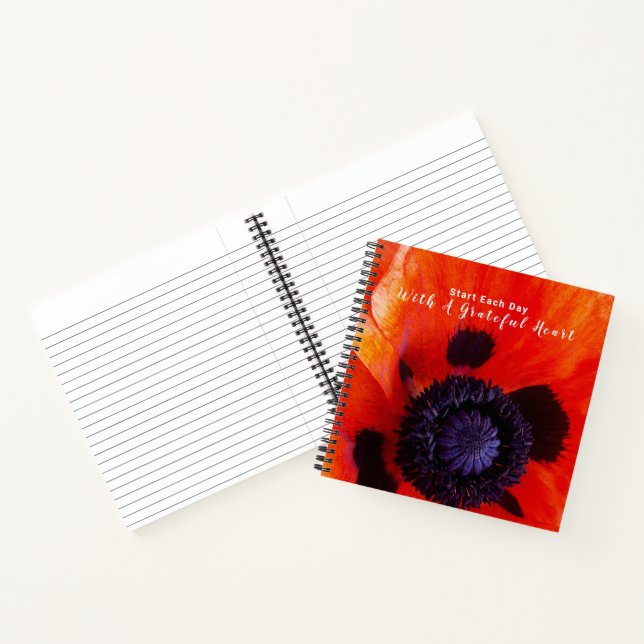 Carnet Fleur De Pavot Avec Citation Coeur Gratuit (Intérieur)