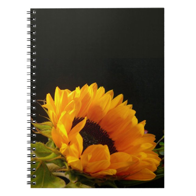 Carnet Fleur de soleil jaune (Devant)