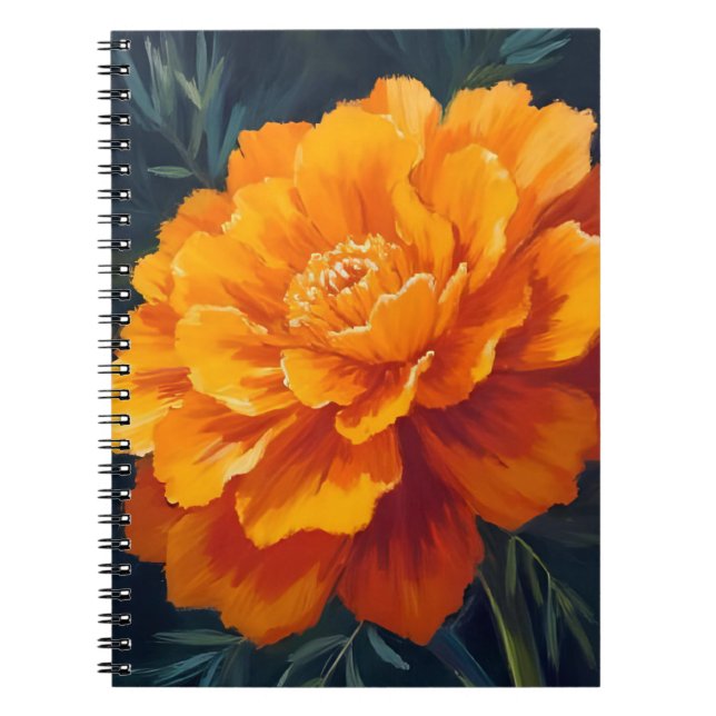 Carnet Fleur de Souci | Peinture Florale à l'Aquarelle (Devant)