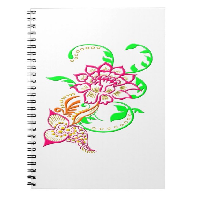 Carnet Fleur de tatouage (Devant)