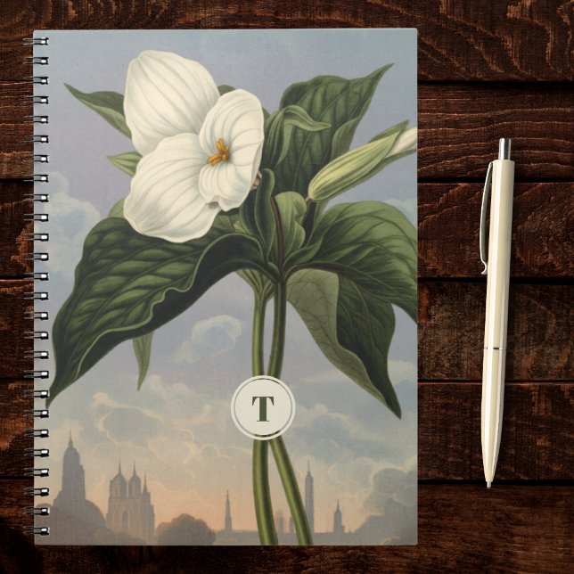 Carnet Fleur de trille blanc dans le style du Temple de F (Créateur téléchargé)