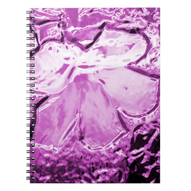 Carnet Fleur de verre violet (Devant)