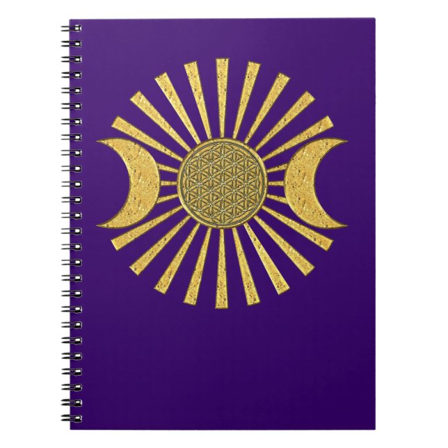 Carnet Fleur de vie avec la lune (Devant)