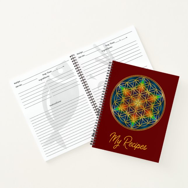 Carnet FLEUR DE VIE - Fleur Fractale 1 (Intérieur)