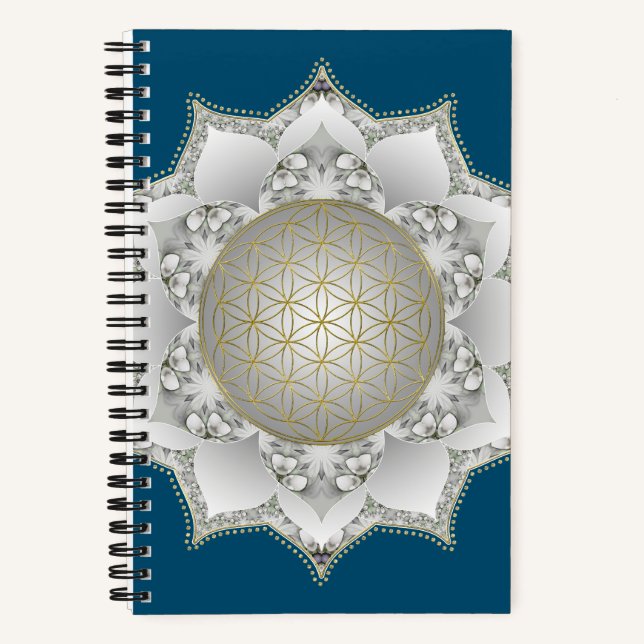 Carnet Fleur de Vie - Mandala Fleurs 1 (Recto)