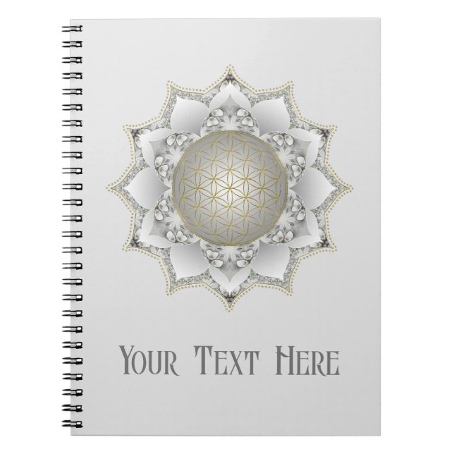 Carnet Fleur de Vie - Mandala Fleurs 1 (Devant)