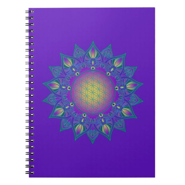 Carnet Fleur De Vie - Mandala Indien 3 (Devant)