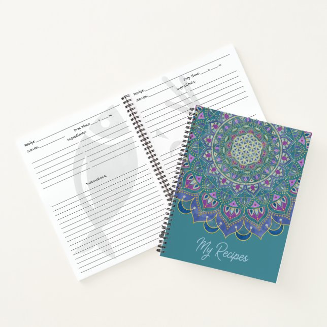 Carnet Fleur de Vie - Mandala Style Inde 1 (Intérieur)