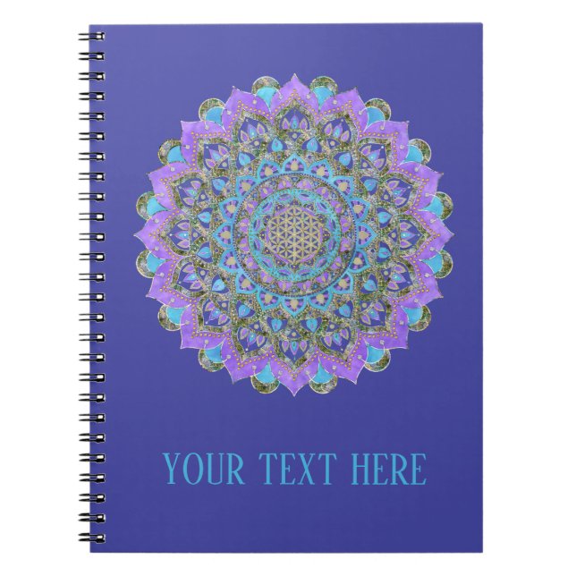 Carnet Fleur de Vie - Mandala Style Indien 2 (Devant)
