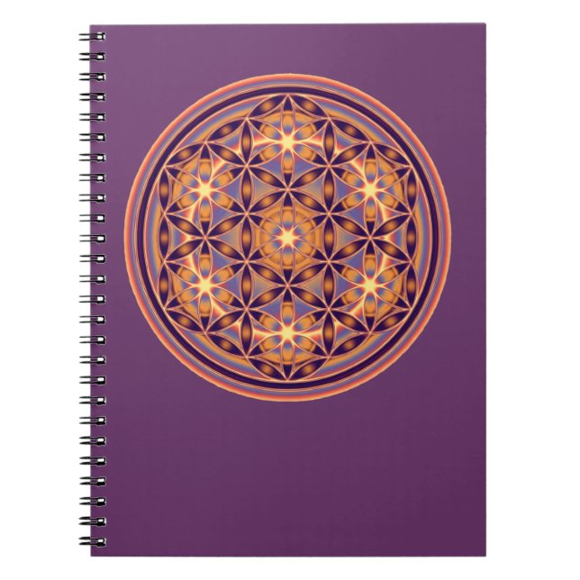 Carnet Fleur De Vie - Style Bouton 02 (Devant)