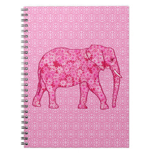 Carnet Fleur d'éléphant - rose fuchsia