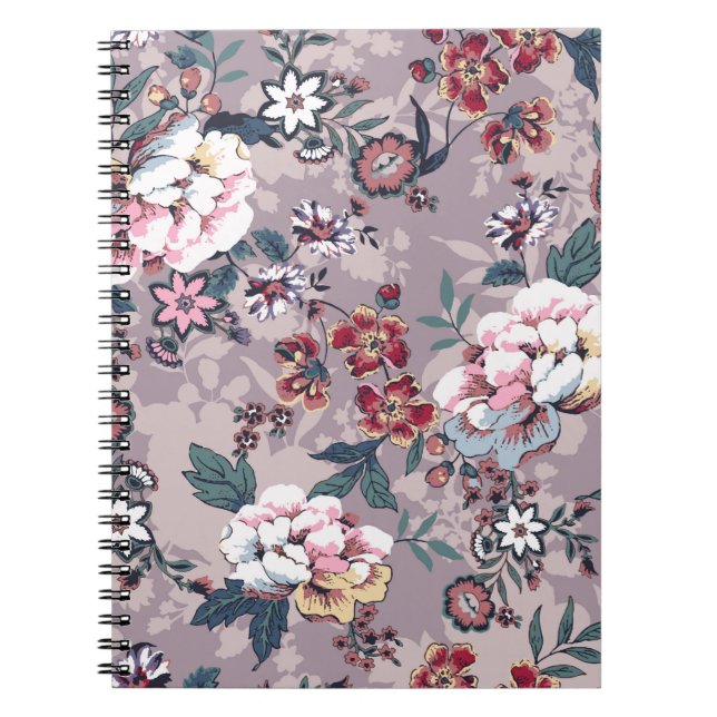 Carnet fleur design motif textile illustration, desi (Devant)