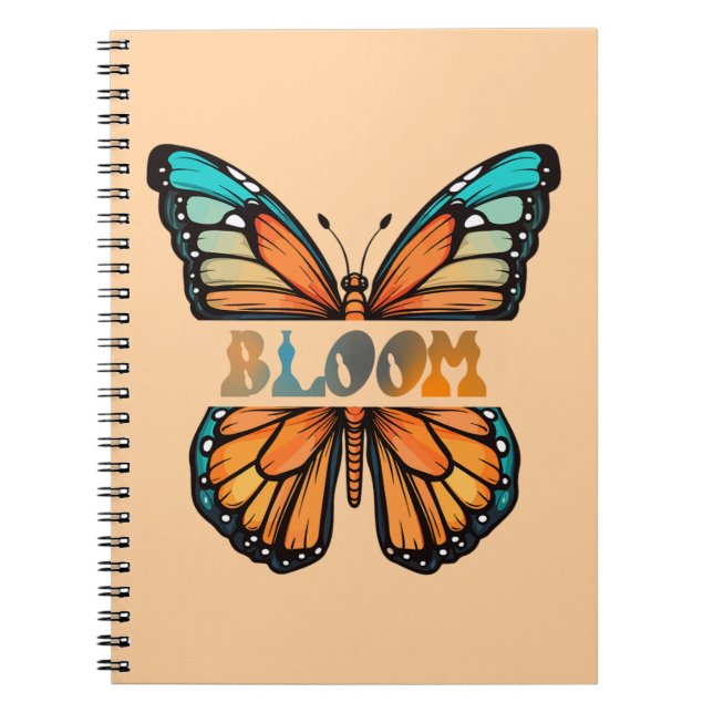 Carnet Fleur - Design papillon (Devant)