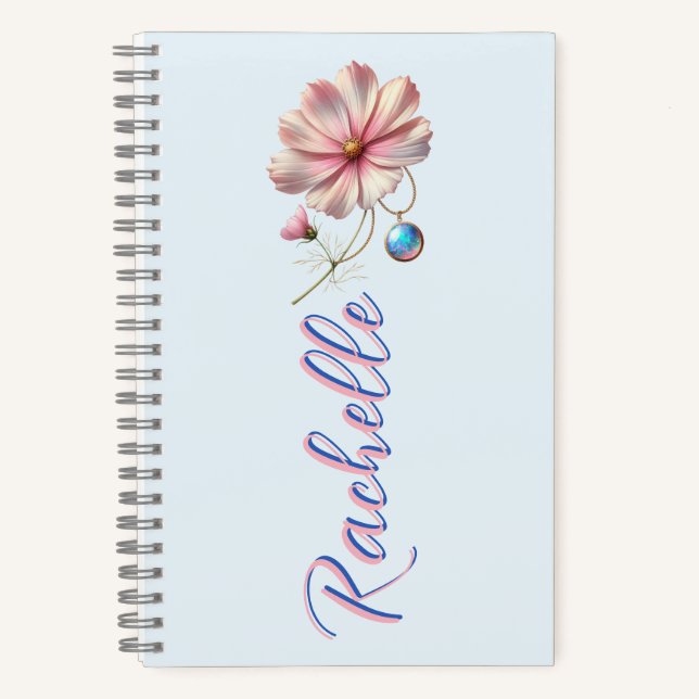 Carnet Fleur d'octobre et Muse de gemme – Naissance perso (Recto)