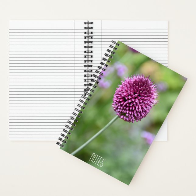 Carnet Fleur d'oignon pourpre en floraison florale (À l'intérieur)