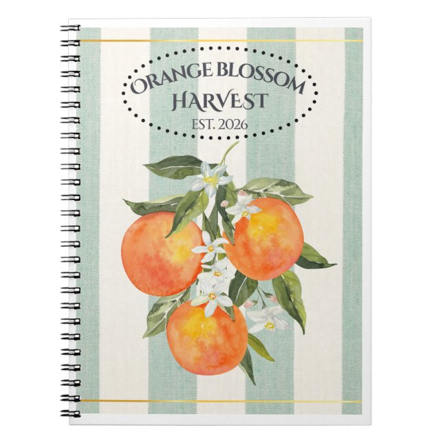 Carnet Fleur d'Oranger - Label Citrus Méditerranéen (Devant)