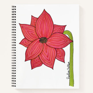 Carnet Fleur Étoile Rouge