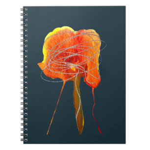 Carnet Fleur florale gribouillante Abstraite art moderne