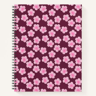 Carnet Fleur Frangipani rose Motif sans couture