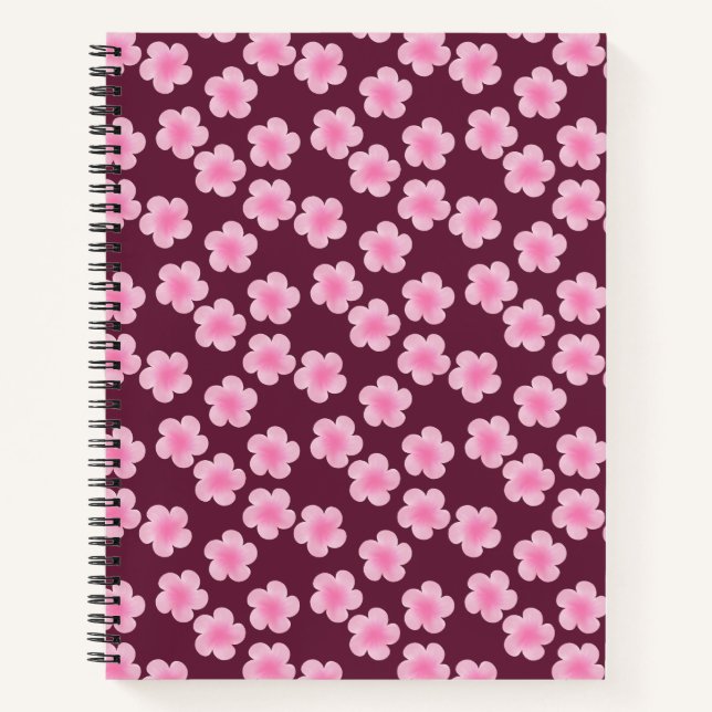 Carnet Fleur Frangipani rose Motif sans couture (Devant)