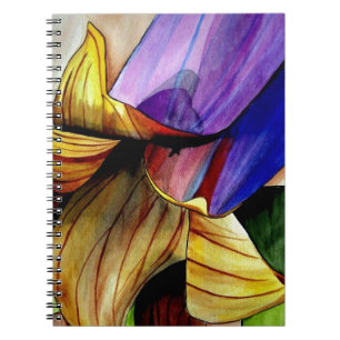 Carnet Fleur Fritillaire violet couleur d'origine art