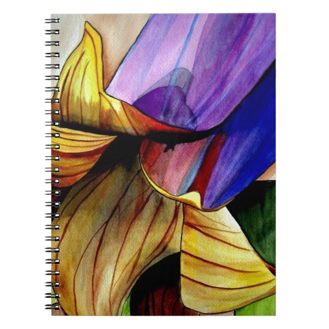 Carnet Fleur Fritillaire violet couleur d'origine art (Devant)