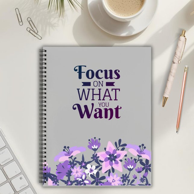 Carnet Fleur Inspirante Violet (Créateur téléchargé)
