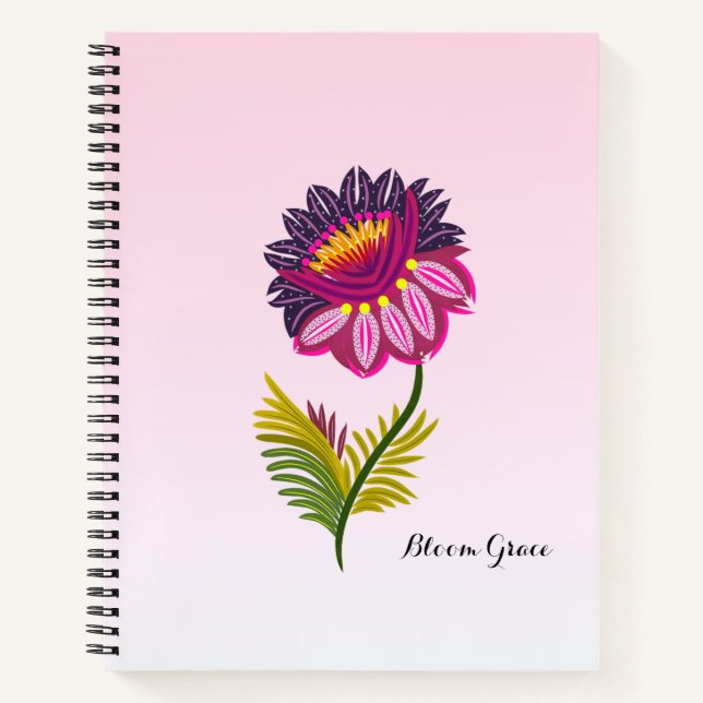 Carnet Fleur isolée (Devant)
