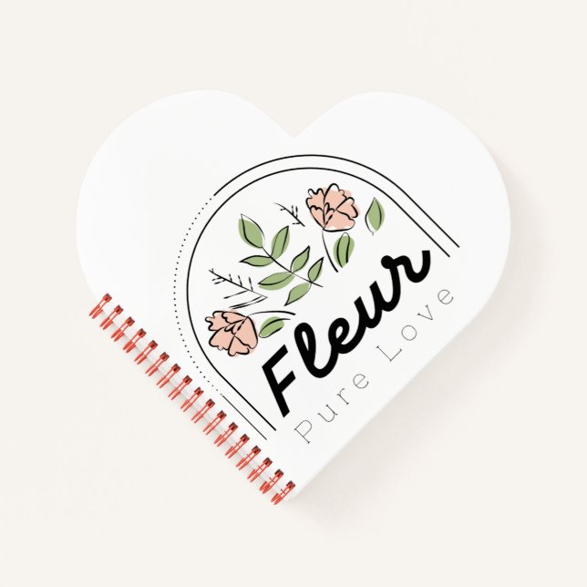 Carnet Fleur – Logo Floral Pure Love (Devant)
