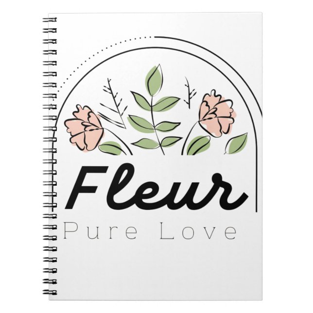 Carnet Fleur – Logo Floral Pure Love (Devant)