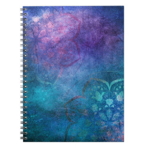 Carnet Fleur Lotus Élégante Turquoise et Verte