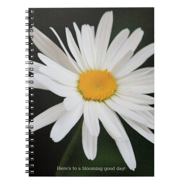 Carnet Fleur marguerite blanche (Devant)