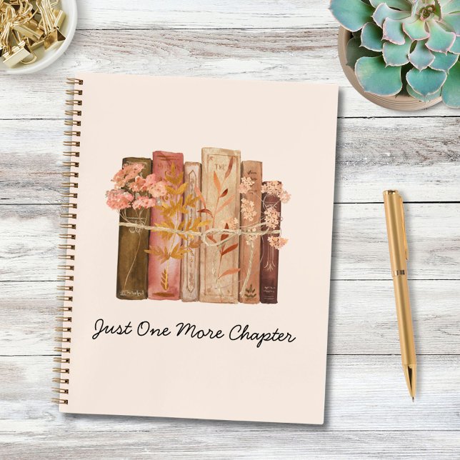 Carnet Fleur Marron Rose Aquarelle Citation Lectur (In situ)