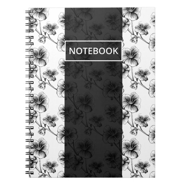 Carnet Fleur monochrome (Devant)