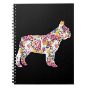 Carnet Fleur Motif Français Bulldogs Français Lover Cadea